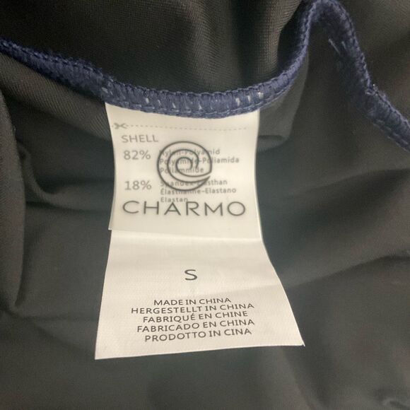 CHARMO‎ Swimsuit Women’s Size Small Navy White One Piece/ Zipper Front - Picture 13 of 14